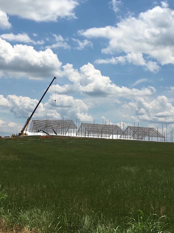 Roof truss crane project in Union Grove North Carolina
